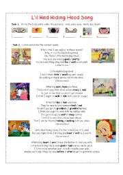 English Worksheet: Little Red Riding Hood Song