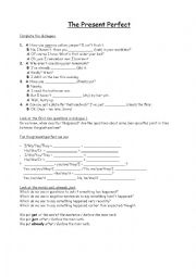English Worksheet: Guided Discovery for Present Perfect