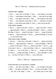 English Worksheet: There is / There are