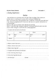 English Worksheet:  My school