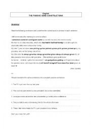 English Worksheet: Passive exercise