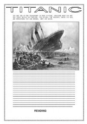 English Worksheet: TITANIC