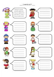 English Worksheet: HAVE GOT & HAS GOT