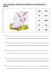 English Worksheet: My Pet - Writing