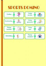 English Worksheet: Sports domino