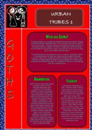 English Worksheet: Urban Tribes :Goths