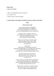 English Worksheet: Food - supermarket song