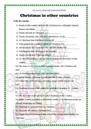 English Worksheet: Christmas in other countries. Video session
