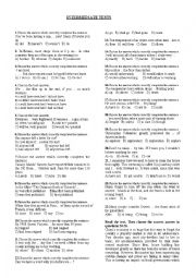 English Worksheet: Intermediate tests