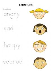 English Worksheet: Emotions