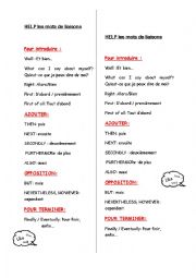 English Worksheet: Linking words