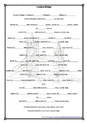 English Worksheet: SONG London Bridge - Fill in the gaps