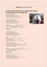 English Worksheet: Song The Java Jive by Manhatten Transfer