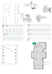 English Worksheet: Letter F