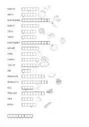 English Worksheet: Simple puzzle about food