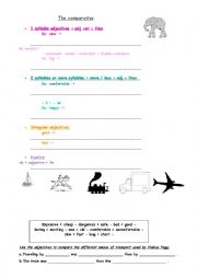 English Worksheet: Comparative Form - Means of transport