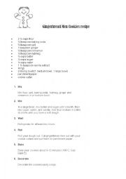 English Worksheet: Gingerbread men cookies