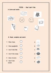 English Worksheet: FOOD