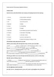 English Worksheet: review exercises for baccalaureat students in Morocco