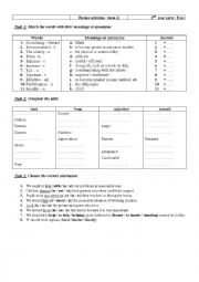 English Worksheet: Review Tasks for 2nd year SE