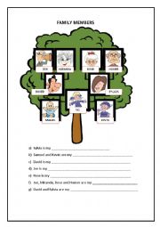 English Worksheet: family members