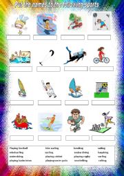 English Worksheet: sports 