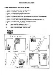 The city and prepositions of place
