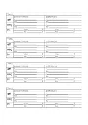 English Worksheet: Simple past-past simple. sentence  transformation