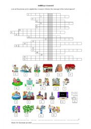 English Worksheet: Buildings crossword