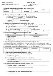 English Worksheet: Quiz 