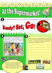 English Worksheet: At the Supermarket