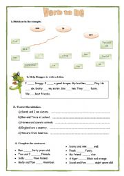 English Worksheet: To Be