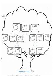 English Worksheet: family tree