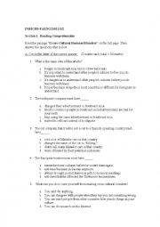 English Worksheet: english test