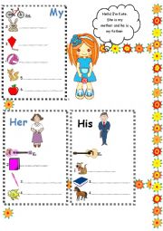 English Worksheet: My, his, her (Possessive Adjectives)