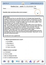 English Worksheet: reading worksheet 