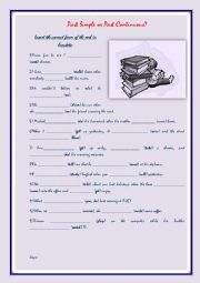 English Worksheet: Past Simple vs Past Continuous 