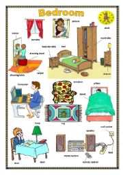 English Worksheet: Bedroom.