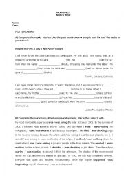 English Worksheet: When& while