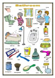 English Worksheet: Bathoom.