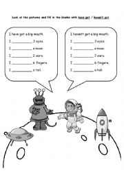 English Worksheet:  FOR YOUNG LEARNERS - have got / havent got