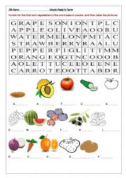 English Worksheet: uncle hedys farm 