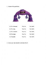 English Worksheet: Monsters