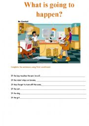 English Worksheet: Kitchen chaos