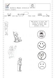 family members and feelings /emotions (matching activity)