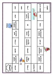 English Worksheet: Present Simple - board game