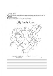 English Worksheet: family tree