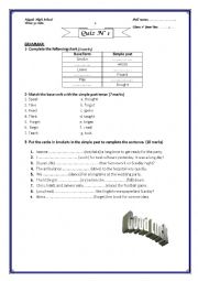 English Worksheet: Grammar Quiz