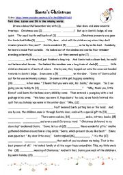 English Worksheet: Santas Christmas