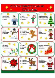 English Worksheet: Christmas Quiz